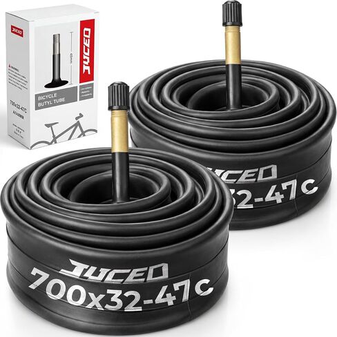 700x32-47c Bike Tubes 48mm Schrader Valve 2 Pack, Butyl Rubber Road Bike Inner Tube, Low Heat High Stretch Leak Resistant 700c Bicycle Tubes for Road Hybrid & Gravel Bikes in Kuwait