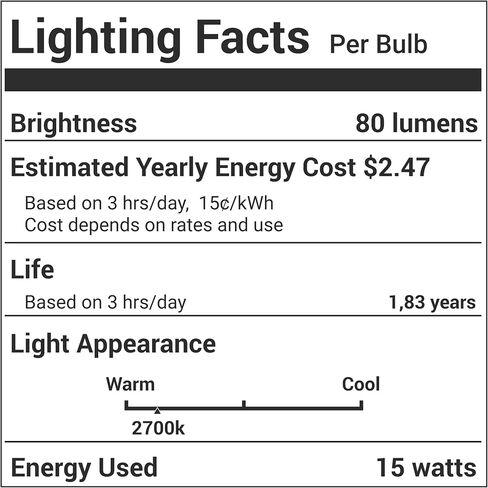 BlueStars E12 T20 Salt Lamp Bulb 120V 15W, 2700K Warm White, E12 Candelabra Base for Himalayan Salt Rock Lamps & Baskets, Scentsy Plug-in Wax Warmers, Night Lights - Pack of 8 in Kuwait