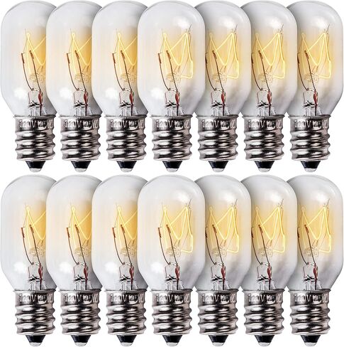 BlueStars E12 T20 Salt Lamp Bulb 120V 15W, 2700K Warm White, E12 Candelabra Base for Himalayan Salt Rock Lamps & Baskets, Scentsy Plug-in Wax Warmers, Night Lights - Pack of 8 in Kuwait
