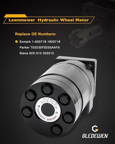 محرك عجلة هيدروليكي 1-603718، متوافق مع Exmark Turf Tracer Viking Hydro، استبدال # 1603718، 025-515، 025515، TE0230FS250AAFA، محرك محرك جزازة العشب، محرك هيدروليكي لجزازة العشب in Kuwait