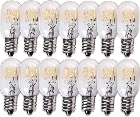 BlueStars E12 T20 Salt Lamp Bulb 120V 15W, 2700K Warm White, E12 Candelabra Base for Himalayan Salt Rock Lamps & Baskets, Scentsy Plug-in Wax Warmers, Night Lights - Pack of 8 in Kuwait