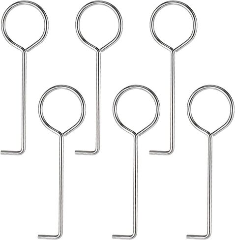 Drain Key Lifting Hooks - 6 Pack 304 Stainless Steel Drain Lifting Hooks, Shower Drains Grate Puller Keys, Lift Out Key for Easy Shower Drains Cleaning, Silver in Kuwait