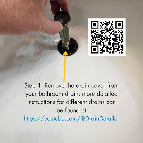 Drain Cleaining Tool for Sinks - Sink Drain Cleaner Helps Clear Clogs, Hair, Buildup, Sludge, Gunk - Better, Safer, Cleaner Unclogger than Chemicals, Liquids, Bladders, Barbed Tools, and Snakes in Kuwait