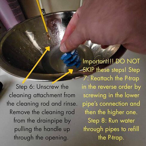 Drain Cleaining Tool for Sinks - Sink Drain Cleaner Helps Clear Clogs, Hair, Buildup, Sludge, Gunk - Better, Safer, Cleaner Unclogger than Chemicals, Liquids, Bladders, Barbed Tools, and Snakes in Kuwait