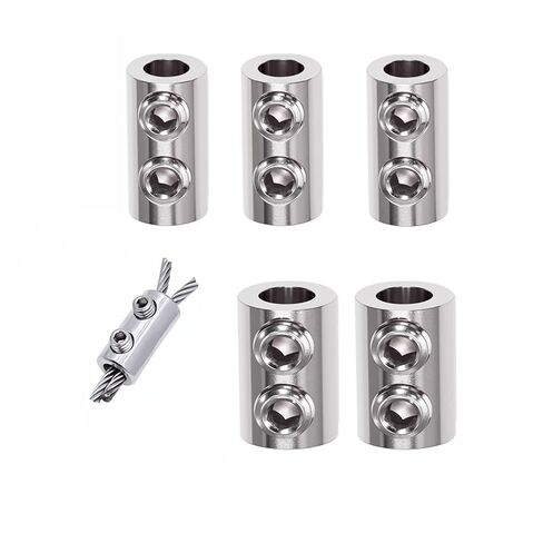 5 Pack 1/8" Wire Rope Clips Clamp Screw Fastener Steel Wire Cable Clamps Clip for Grape Vine Trellis Climbing Plants Garage Door Cable String Lights Shade Sail Clothesline Cable Railing System in Kuwait
