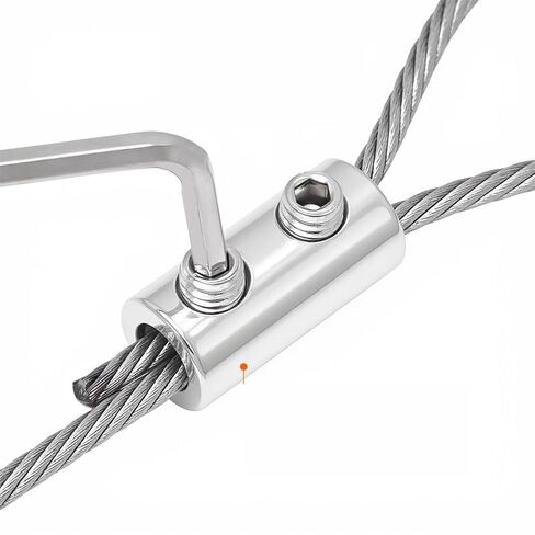 5 Pack 1/8" Wire Rope Clips Clamp Screw Fastener Steel Wire Cable Clamps Clip for Grape Vine Trellis Climbing Plants Garage Door Cable String Lights Shade Sail Clothesline Cable Railing System in Kuwait