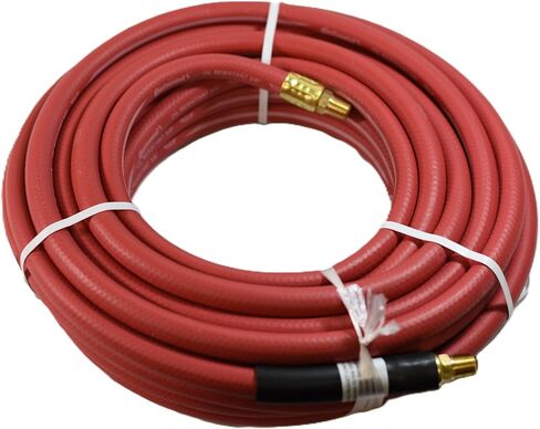 Continental 3/8" x 25' Red Rubber Air Hose 200 PSI - Made in USA in Kuwait