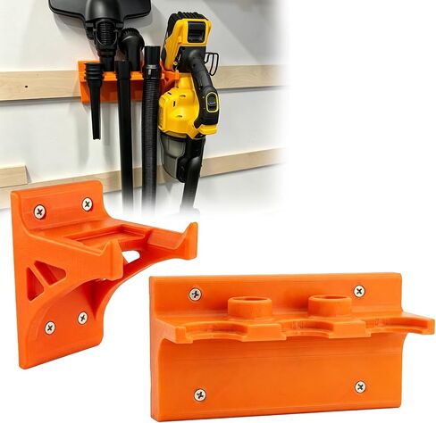 Vacuum Wall Mount for DeWalt, Cordless Vac Holder, Heavy Duty Garage Storage Organizer & Space Saving Tool Bracket, Orange in Kuwait