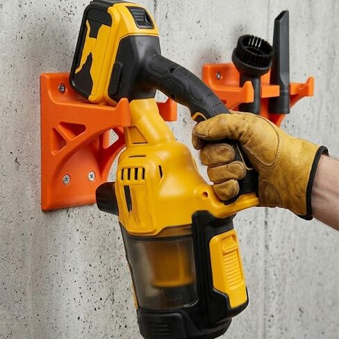 Vacuum Wall Mount for DeWalt, Cordless Vac Holder, Heavy Duty Garage Storage Organizer & Space Saving Tool Bracket, Orange in Kuwait