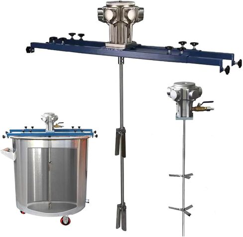 1HP 5-Cylinder Air Agitator for IBC Tank, with 96cm Stirring Rod, 1300RPM, 1 Ton Stirring Capacity, Stepless Speed Regulation, Suitable for Paints, Dyes, Etc. in Kuwait