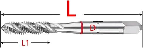 1PCS HSSE Metric Spiral Fluted Tap T2809 M9 M10 M11 M12 M14 M15 M16 M18 M20 M22 M24 Machine Screw Thread(M9X1.5) in Saudi Arabia