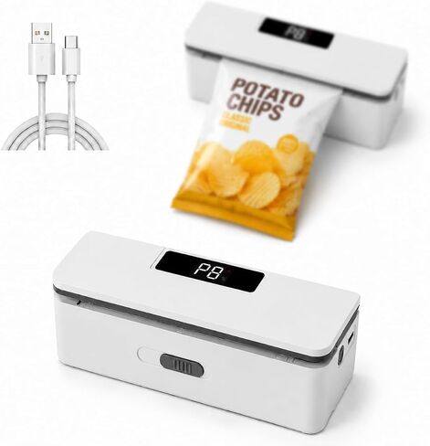 Mini Bag Sealer with Cutter and Magnet,Upgraded 8 Adjustable Levels Rechargeable Heat Sealer,Portable Sealing Machine for Chips Snacks Plastic Bags,Mylar Bags,Kitchen Gadgets for Food Resealer 1 Pack in Kuwait