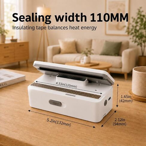 Mini Bag Sealer with Cutter and Magnet,Upgraded 8 Adjustable Levels Rechargeable Heat Sealer,Portable Sealing Machine for Chips Snacks Plastic Bags,Mylar Bags,Kitchen Gadgets for Food Resealer 1 Pack in Kuwait