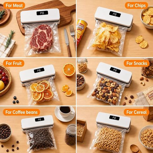 Mini Bag Sealer with Cutter and Magnet,Upgraded 8 Adjustable Levels Rechargeable Heat Sealer,Portable Sealing Machine for Chips Snacks Plastic Bags,Mylar Bags,Kitchen Gadgets for Food Resealer 1 Pack in Kuwait