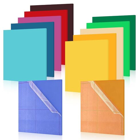 12 Pcs Acrylic Sheets 8 x 8 Inch Colored Cast Acrylic Panels, Opaque Plastic Sheets for Laser Cutting, Engraving, DIY Crafts, Signs and Picture Frames (0.12 Inch Thick) in Kuwait