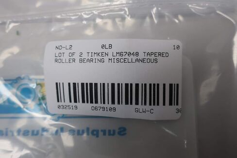 مجموعة من 2 مخروط محمل أسطواني مدبب TIMKEN LM67048 in Kuwait