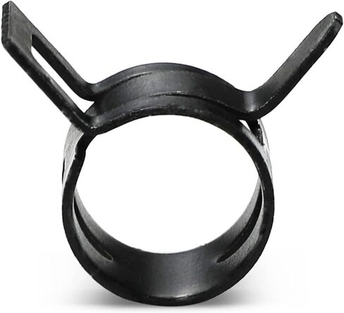 24pcs Vacuum Fuel Hose Clamps, Black Spring Steel Fastener, for Air Water Pipe, 6-38mm Adjustable Range, Pinch-Type Tube Clip(25mm) in Kuwait