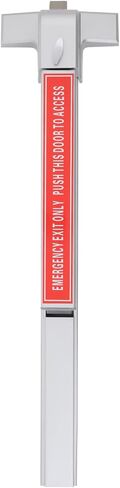 Commercial Door Push Bar Lock for Emergency Exit Doors, Heavy Duty Aluminum Painted Push Bar Panic Exit Device Hardware with 2 Keys fits Wood & Metal Doors, Left/Right Compatible in Kuwait