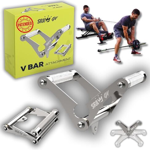 V Bar attachment, T Bar row attachment, Landmine Attachment for Barbell, Landmine Handle, Double D Handle, Viking Press Landmine Attachment, Foldable V, Steel with Electroplating – USA Patented. in Kuwait