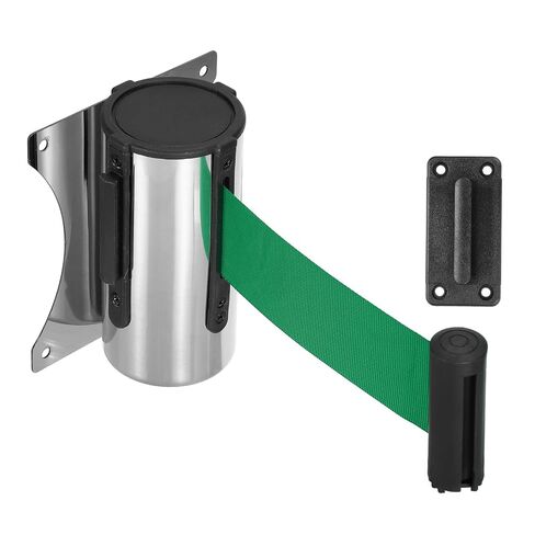 PATIKIL Fixed Wall Mount Retractable Belt Barrier (10 Feet, Orange) (1 Pcs), Crowd Control Barriers Caution with Stainless Steel Case, Suit for - Retail Store/Airports/Banks/Office in Kuwait