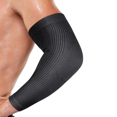 Copper Elbow Compression Sleeve - Tennis & Golfers Elbow Support Brace, Extends to Forearm for Complete Pain Relief, Wider Fit Hugs Joint, Medium in Kuwait