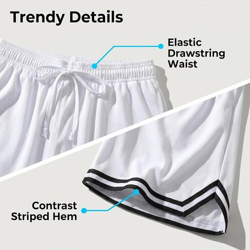 Men's Mesh Basketball Shorts, Quick Dry Ice Silk Athletic Shorts with Drawstring, Casual & Sports Wear in Kuwait