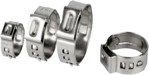 5-20pcs 5.3mm to 50mm Hose Clamps Single Ear Stepless 304 Stainless Steel Hose Clamps Cinch Clamps Rings for Sealing(Dia.113-121mm) in Kuwait