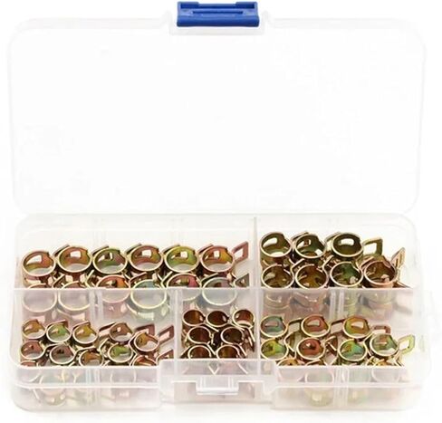75Pcs 6mm/7mm/8mm/9mm/10mm For Choose Fuel Spring Clip Vacuum Silicon Hose Clamps Autos Spring Clip Fuel Oil Water Tube Clamps in Kuwait