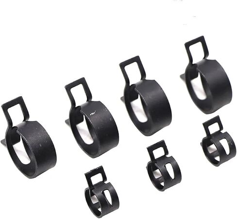 75Pcs/set 6-10mm Q673B Vacuum Spring Fuel Clip Oil Water Hose Pipe Tube Clamps Black Assortment Kit with Storage Box in Kuwait