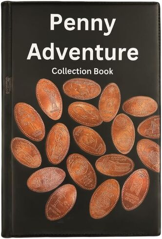Pressed Smashed Penny Collector Collection Book Display Holder Album for 108 Coins Booklet (Penny Cover) in Saudi Arabia