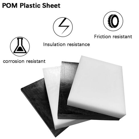 1/4" Thick White Delrin/Acetal Copolymer Plastic Sheet - 12" x 6" POM Plastic Sheet for Industrial Machinery Parts(White 1 PC) in Kuwait