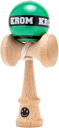 KROM Kendama MIKRO باللون الأخضر الداكن – Mini Kendama مصنوع من خشب الزان – قابل للتشغيل بالكامل – بحجم الجيب – للمبتدئين والمحترفين in Kuwait