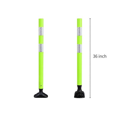 8 Pack Traffic Delineator Posts – High Visibility Reflective Safety Cones with Spring Base for Roadway, Parking, Garage, Construction Zones (Orange, 36 Inch) in Saudi Arabia