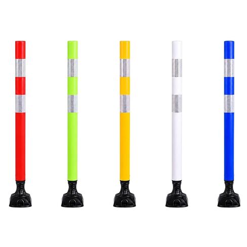 8 Pack Traffic Delineator Posts – High Visibility Reflective Safety Cones with Spring Base for Roadway, Parking, Garage, Construction Zones (Orange, 36 Inch) in Saudi Arabia