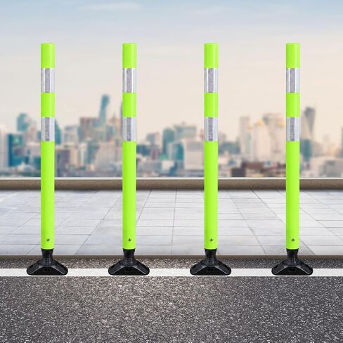 8 Pack Traffic Delineator Posts – High Visibility Reflective Safety Cones with Spring Base for Roadway, Parking, Garage, Construction Zones (Orange, 36 Inch) in Saudi Arabia