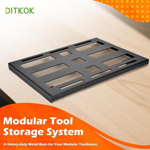 لوحة تثبيت معدنية ودمية شديدة التحمل مع 4 عجلات (2 دوارة، 2 قفل) لنظام تخزين Klein MODbox، قاعدة صندوق أدوات مطلية بالمسحوق، تناسب الصناديق المعيارية ذات العرض الكامل ونصف العرض in Kuwait