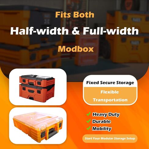 لوحة تثبيت معدنية ودمية شديدة التحمل مع 4 عجلات (2 دوارة، 2 قفل) لنظام تخزين Klein MODbox، قاعدة صندوق أدوات مطلية بالمسحوق، تناسب الصناديق المعيارية ذات العرض الكامل ونصف العرض in Kuwait
