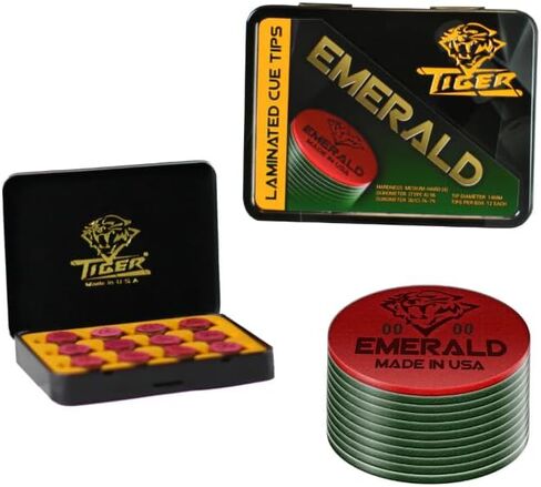 Tiger Emerald Laminated Pool/Billiards Cue Tip - Medium Hard in Kuwait