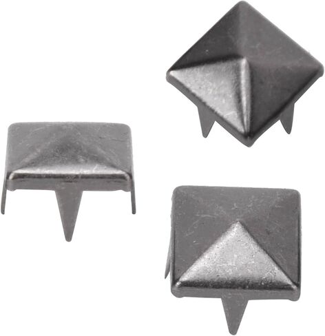 100 Pcs 9 mm Brass Copper Pyramid Studs 4 Prong Metal Nailhead Studs Spikes for Clothing Bag Leather Shoes Punk Rock Jewelry Craft (Color) in Kuwait