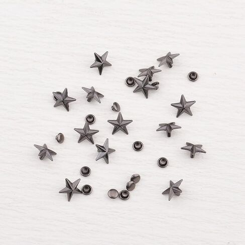 Multi-Use 14mm Star Rivets Buckle for Diy Craft Metal Screw Back for Clothe Cool Silver Star Studs Rivets for Bags, Shoes in Kuwait