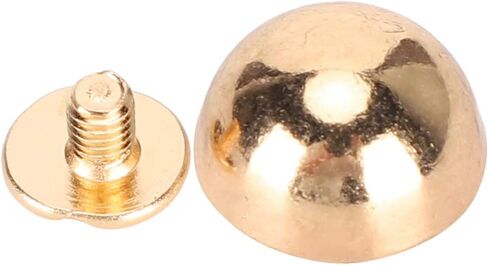 Mushroom Rivets, Hard Alloy Golden Round Head Screw Studs for Punk Clothing and DIY Decor 12mm 30 Sets in Kuwait