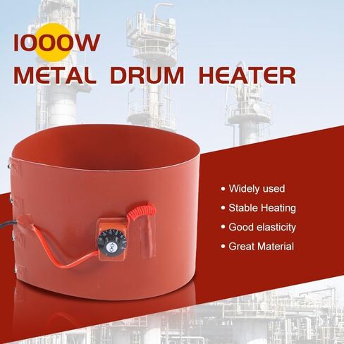 Silicone Heating Pad for 200L Oil Drum - Drum Heater with Adjustable Thermostat, Ideal for Valves, Instruments & Tanks - Durable Barrel Band Heater Pad in Kuwait