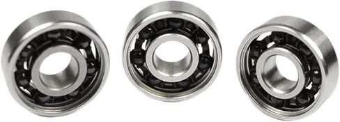 10PCS 608 2RS Stainless Steel Ring Black Si3N4 Ceramic Balls Bearings for Longboard Inline Skate Skateboard Parts in Kuwait
