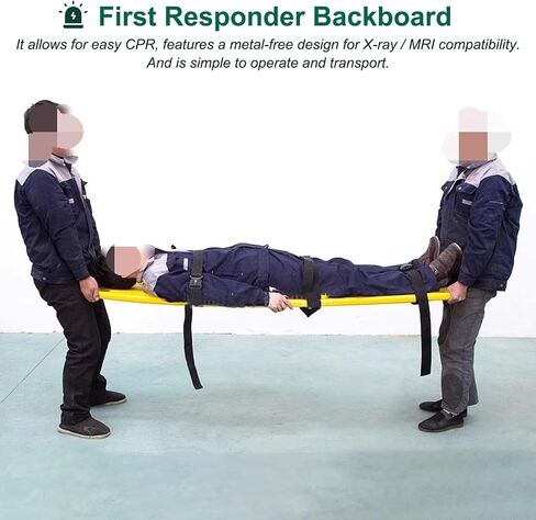 Lifesaving Stretcher Spine Board Backboard for Patient, Reusable Water Floating Stretcher with Adjustable Straps, Safety CPR Board First Responder Back Board(RED) in Kuwait