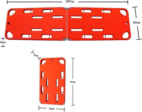 Foldable Stretcher, Plastic Life Board Stretcher Emergency Rescue Portable Plastic Stretcher Foldable Casualty Spine Fixed Plate... (Size : A) (B) in Kuwait