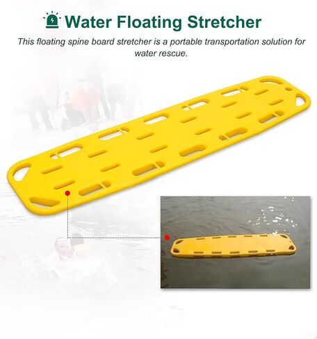 Lifesaving Stretcher First Responder Backboard, Water Floating Stretcher Spine Board Immobilization, Portable Patient Transfer Rescue Ambulance Stretcher Gurney(184x45x5.5cm(72.5x17.7x2.2in)) in Kuwait