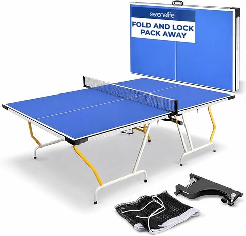 SereneLife 4in1 Multi Game Table, 48" Sports Arcade with Accessories, Ping Pong, Air Hockey, Pool Billiards, Soccer Foosball All in One, for Indoor and Outdoor, Family, Kids and Adults in Kuwait