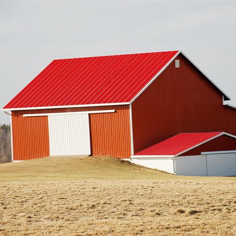 4 Pack DIY PPGI Metal Roofing Panels, 36" x 12", 28 Gauge High Rib Corrugated Steel Sheets for Pergolas, Patio Covers, Fence Panels, Small Sheds & Decorative Outdoor Projects(RED) in Kuwait