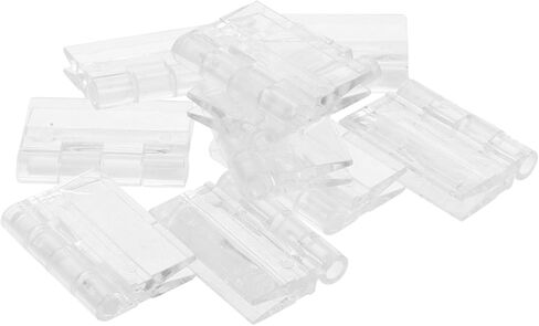 10pcs Acrylic Hinges for Cabinets Lightweight and Transparent Hinges Smooth Open Close Functionality for Doors and Boxes in Kuwait