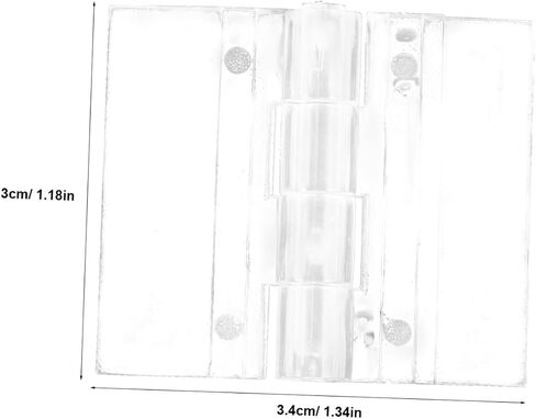 10pcs Acrylic Hinges for Cabinets Lightweight and Transparent Hinges Smooth Open Close Functionality for Doors and Boxes in Kuwait